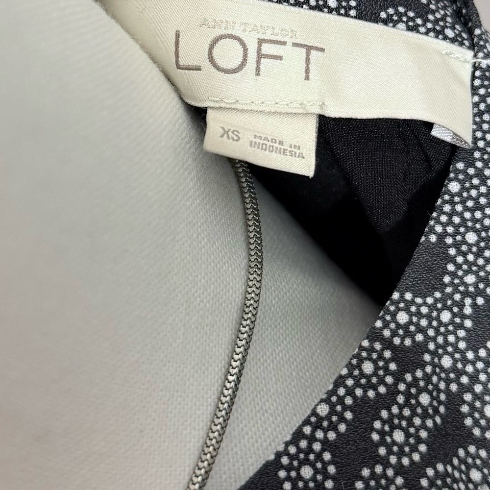 LOFT Black Floral Mini Dress - Picture 5 of 5
